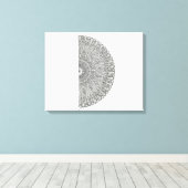 Mandala Fan Canvas Afdruk (Insitu (Houten vloer))