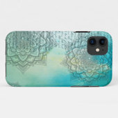 Mandala fancy Manuscript Blauwgroen Turquoise Case-Mate iPhone Case (Achterkant (horizontaal))