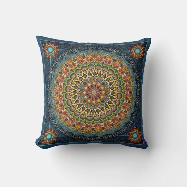 Mandala Fantasie Kussen (Voorkant)