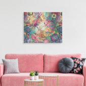 Mandala Fantasy Wall Art Canvas Afdruk (Insitu (Woonkamer))