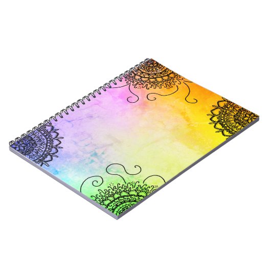 Mandala farbenfroh notitieboek (Linkerzijde)