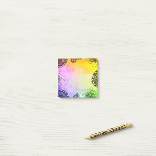 Mandala farbenfroh post-it® notes (Op bureau)
