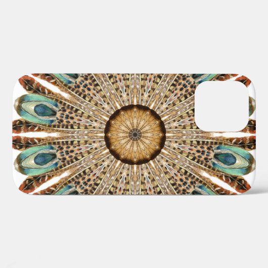 Mandala Feathers Waterverf: Natuurlijk Kant Ontwer Case-Mate iPhone Case (Achterkant (horizontaal))