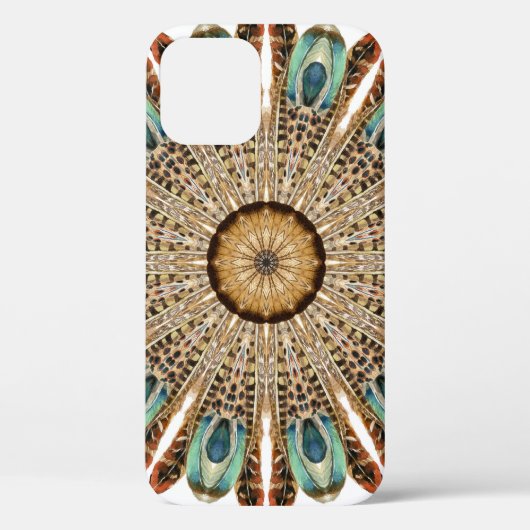 Mandala Feathers Waterverf: Natuurlijk Kant Ontwer Case-Mate iPhone Case (Achterkant)