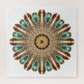 Mandala Feathers Waterverf: Natuurlijk Kant Ontwer Legpuzzel (Verticaal)