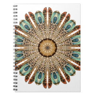 Mandala Feathers Waterverf: Natuurlijk Kant Ontwer Notitieboek