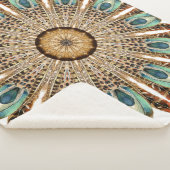 Mandala Feathers Waterverf: Natuurlijk Kant Ontwer Sherpa Deken (3/4)