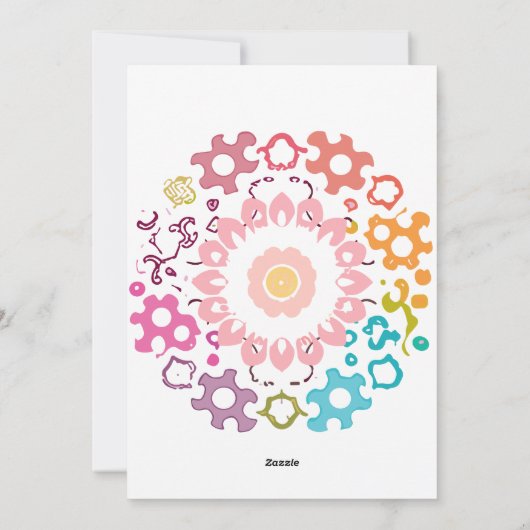 mandala feestdagenkaart (Achterkant)