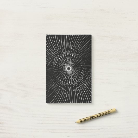 Mandala, fietsdraden 1 post-it® notes (Op bureau)