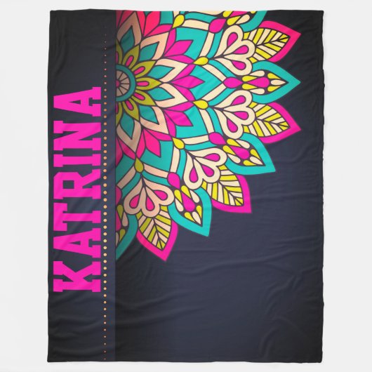 Mandala Fleece Deken (Voorkant)