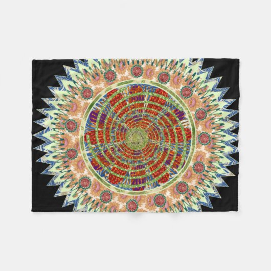 Mandala Fleece Deken (Voorkant (Horizontaal))