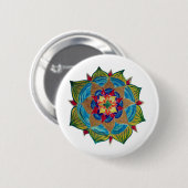 Mandala Fleur Ronde Badge Ronde Button 5,7 Cm (Voorkant /achterkant)