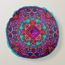 Mandala Floor Pillow-kussen - Blauwgroen