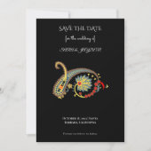Mandala Floral Art – Boho Paisley Poster Design Save The Date (Voorkant)
