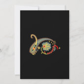 Mandala Floral Art – Boho Paisley Poster Design Save The Date (Achterkant)