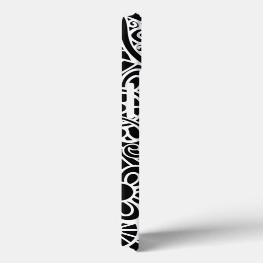 Mandala Floral Modern Monogram INITIAAL Zwart Wit Case-Mate iPhone Case (Achterkant / Rechts)