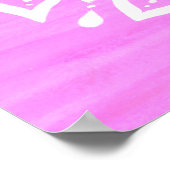 Mandala Floral Pink White Waterverf Poster (Hoek)