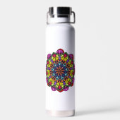 Mandala floral water bottle  waterfles (Achterkant)