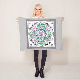 Mandala Floribunda Fleece Deken