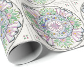 Mandala Floribunda-ontwerp op verpakkingspapier Cadeaupapier (Rol Hoek)