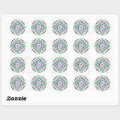 Mandala Floribunda Ronde Sticker (Vel)
