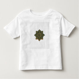 Mandala Flower Art. Green Gold Zen Decor Kinder Shirts