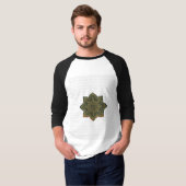 Mandala Flower Art. Green Gold Zen Decor T-shirt (Voorkant volledig)
