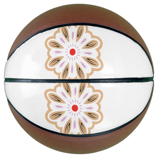 Mandala Flower Art Print | Boho Decor Basketbal (Voorkant)