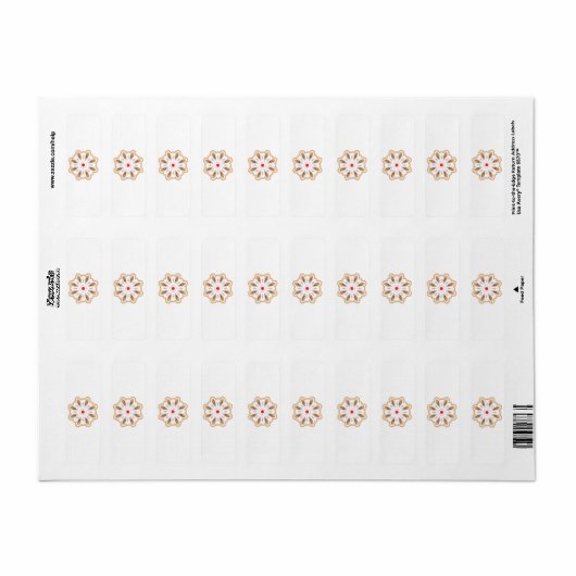 Mandala Flower Art Print | Boho Decor Etiket (Full Sheet)