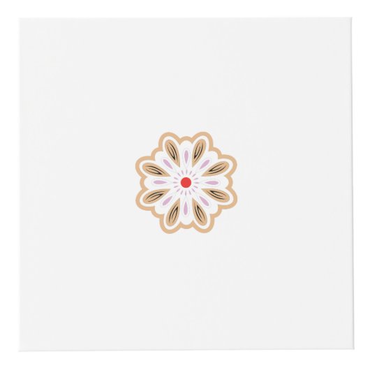 Mandala Flower Art Print | Boho Decor Kubus (Rechts)