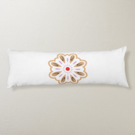 Mandala Flower Art Print | Boho Decor Lichaamskussen (Achterkant)