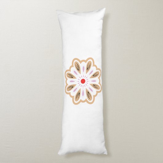 Mandala Flower Art Print | Boho Decor Lichaamskussen (Achterkant (Verticaal))