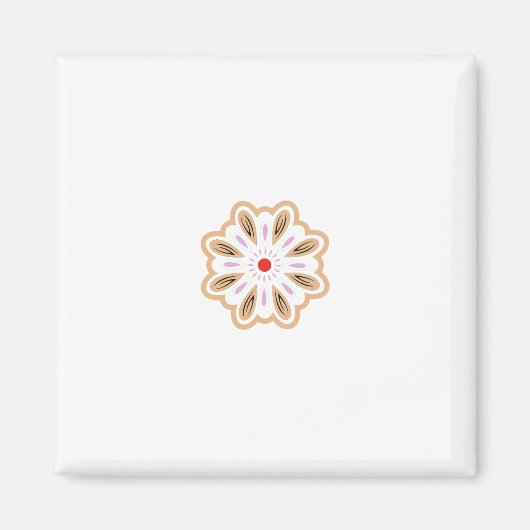 Mandala Flower Art Print | Boho Decor Magneet (Voorkant)