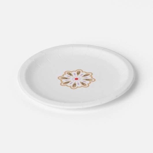 Mandala Flower Art Print | Boho Decor Papieren Bordje (Gekanteld)