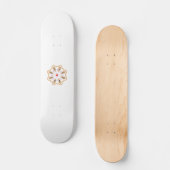 Mandala Flower Art Print | Boho Decor Persoonlijk Skateboard (Voorkant)
