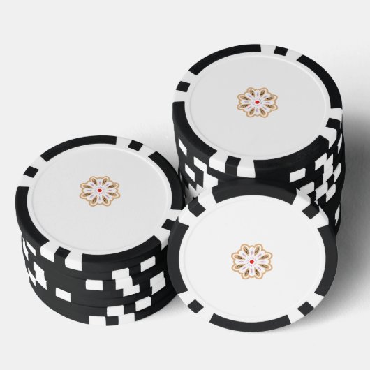 Mandala Flower Art Print | Boho Decor Poker Chips (Opstapeling)
