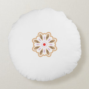 Mandala Flower Art Print   Boho Decor Rond Kussen