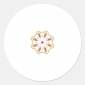 Mandala Flower Art Print | Boho Decor Ronde Sticker (Voorkant)