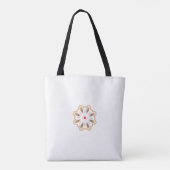 Mandala Flower Art Print | Boho Decor Tote Bag (Achterkant)