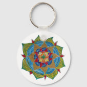 Mandala Flower Basic Button sleutelhanger (Voorkant)