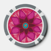 Mandala Flower Clay Poker Chips (Achterkant)