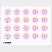 Mandala Flower Design Ronde Sticker (Vel)