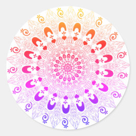 Mandala Flower Design Ronde Sticker