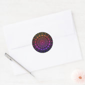Mandala Flower Design Ronde Sticker (Envelop)