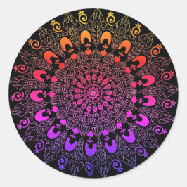 Mandala Flower Design Ronde Sticker