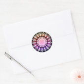 Mandala Flower Design Ronde Sticker (Envelop)