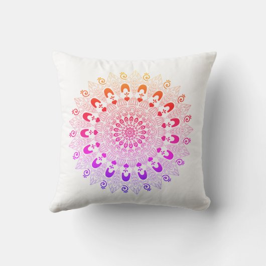 Mandala Flower Design Sierkussen (Achterkant)