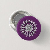 Mandala Flower Design Sierkussen Ronde Button 3,2 Cm (Voorkant /achterkant)