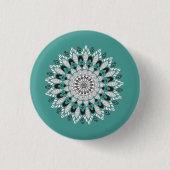Mandala Flower Design Sierkussen Ronde Button 3,2 Cm (Voorkant)