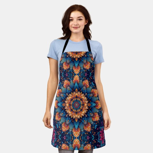 Mandala Flower Digital Art Style-23907. Schort (Gedragen)